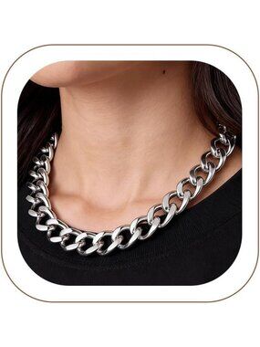 Chunky Gold Cuban Link Chain Necklace for Women | Statement Jewelry Accessory